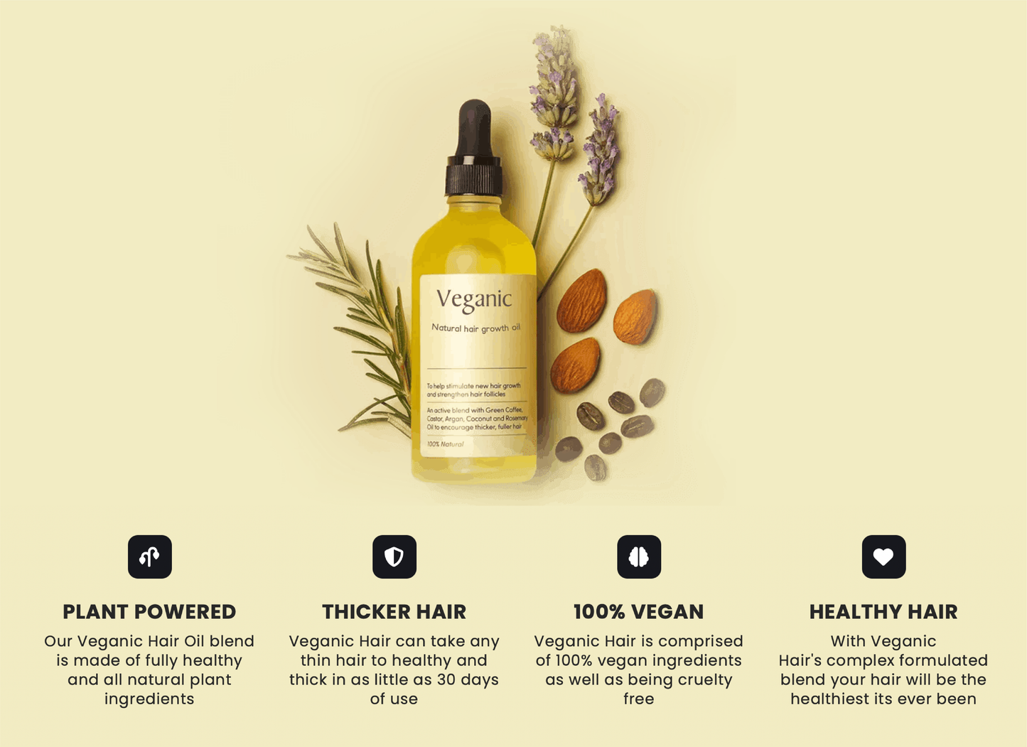 Veganic Natural Hair Growth Oil (Pack of 2)