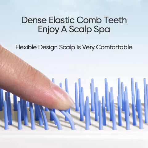 Self-cleaning massage comb