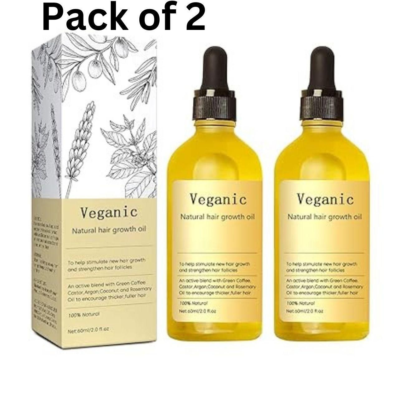 Veganic Natural Hair Growth Oil (Pack of 2)